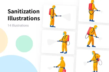 Désinfection Pack d'Illustrations