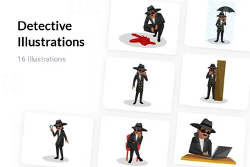 Detective Illustration Pack