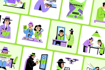 Detective Illustration Pack