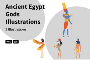 Deuses do Antigo Egito Pacote de Ilustrações