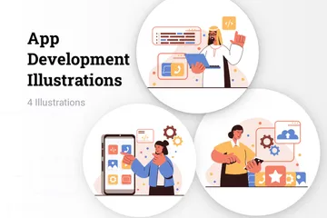 Développement d'applications Pack d'Illustrations