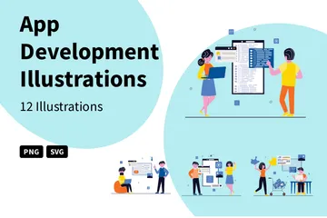 Développement d'applications Pack d'Illustrations