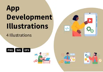 Développement d'applications Pack d'Illustrations