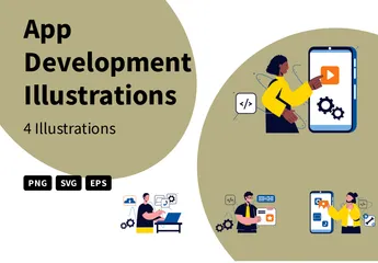 Développement d'applications Pack d'Illustrations