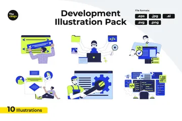 Développement de logiciels Pack d'Illustrations