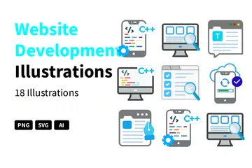 Développement de sites Web Illustration Pack