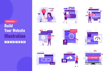 Développement de sites Web Pack d'Illustrations