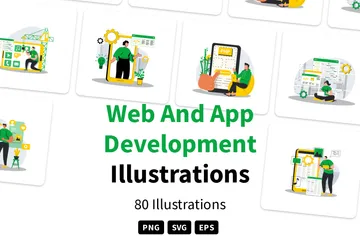 Développement Web et applications Pack d'Illustrations