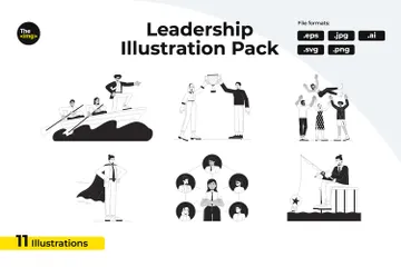 Le développement du leadership Pack d'Illustrations