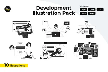 Développement de logiciels Pack d'Illustrations