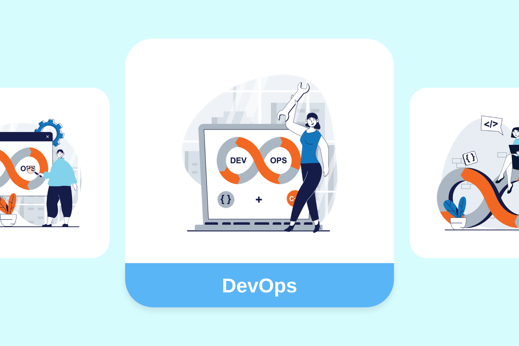Premium DevOps Illustration pack from Design & Development Illustrations