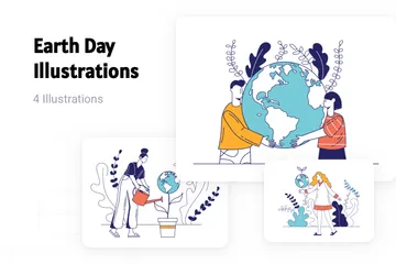 Día de la Tierra Paquete de Ilustraciones
