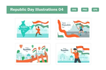 Día de la República Paquete de Ilustraciones