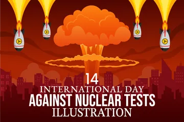 Dia Contra os Testes Nucleares Pacote de Ilustrações