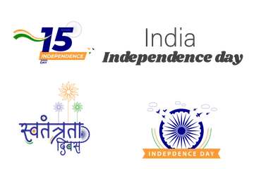Dia da Independência da Índia Pacote de Ilustrações