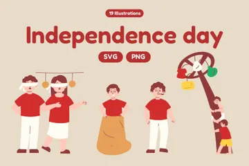 Dia da Independência da Indonésia Pacote de Ilustrações