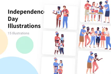 Día de la Independencia Paquete de Ilustraciones