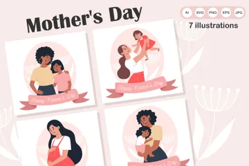 Día de la Madre Paquete de Ilustraciones