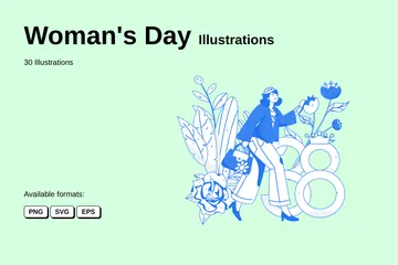 Día de la Mujer Paquete de Ilustraciones