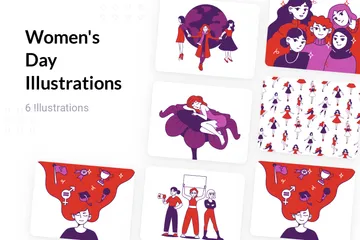 Dia de la mujer Paquete de Ilustraciones