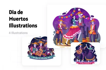 Dia De Muertos Illustration Pack