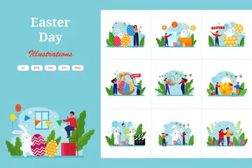 Día de Pascua Paquete de Ilustraciones