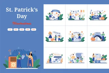 Día de San Patricio Paquete de Ilustraciones