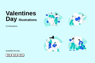 Día de San Valentín Paquete de Ilustraciones