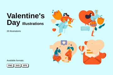 Día de San Valentín Paquete de Ilustraciones