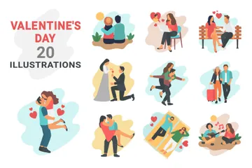 Día de San Valentín Paquete de Ilustraciones