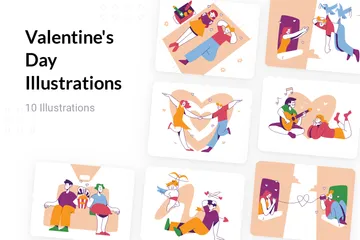 Día de San Valentín Paquete de Ilustraciones