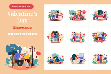 Día de San Valentín Paquete de Ilustraciones