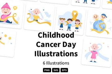 Día del Cáncer Infantil Paquete de Ilustraciones
