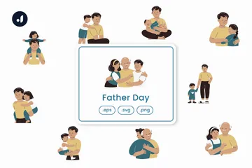 Dia del padre Illustration Pack