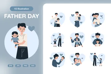 Día del padre Illustration Pack