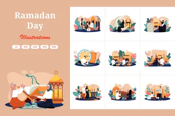 Dia do Ramadã Pacote de Ilustrações