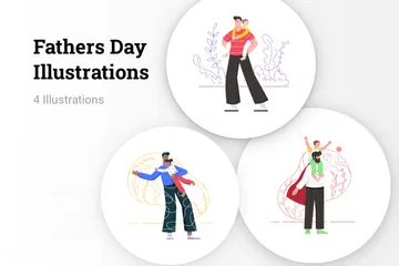 Dia dos Pais Pacote de Ilustrações