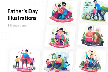 Dia dos Pais Pacote de Ilustrações