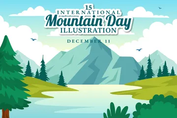 Dia Internacional da Montanha Pacote de Ilustrações