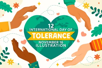 Dia Internacional da Tolerância Pacote de Ilustrações
