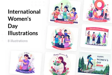 Día Internacional de la Mujer Paquete de Ilustraciones