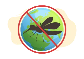 Dia Mundial da Malária Pacote de Ilustrações