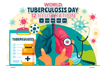 Dia mundial da tuberculose Pacote de Ilustrações