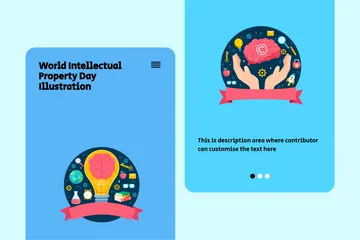 Día Mundial de la Propiedad Intelectual Illustration Pack