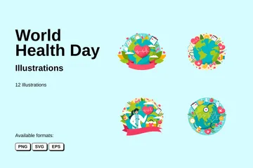 Día mundial de la salud Paquete de Ilustraciones