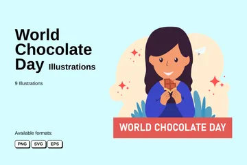 Día Mundial del Chocolate Paquete de Ilustraciones