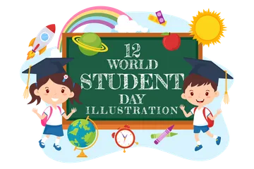 Día Mundial de los Estudiantes Paquete de Ilustraciones