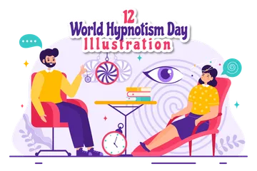 Día Mundial del Hipnotismo Paquete de Ilustraciones
