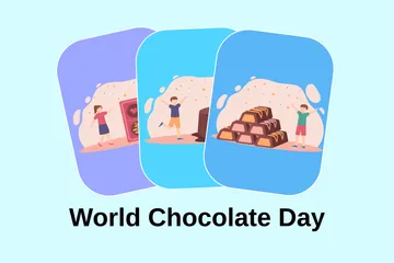 Dia Mundial do Chocolate Illustration Pack