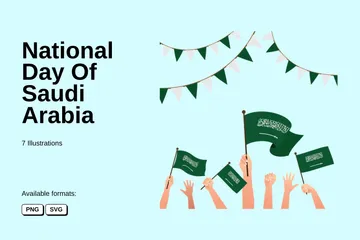 Dia Nacional da Arábia Saudita Pacote de Ilustrações